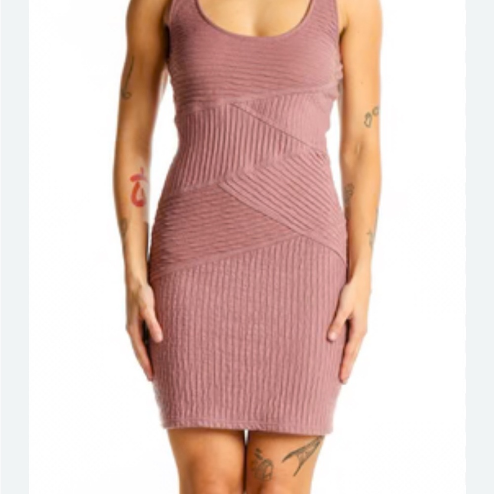 Free People Mauve Ribbed Mini Dress Sz. M